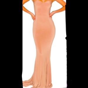 House of CB Nude Mermaid Dress